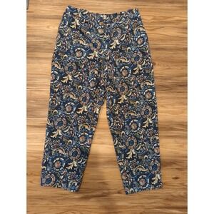 LOFT Multicolored Paisley Soft Wide Leg‎ Trouser Pants High Rise XL